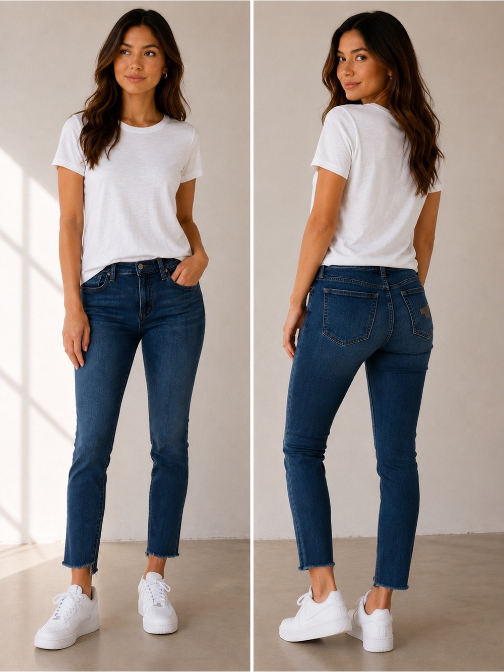Joe's Jeans Mid-Rise Skinny Jeans in Dark Blue